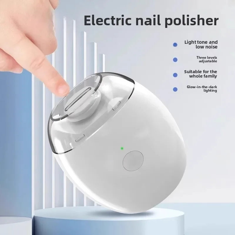 2 IN 1 Electric Nail Clipper Cutter With LED Light Automatic Nail