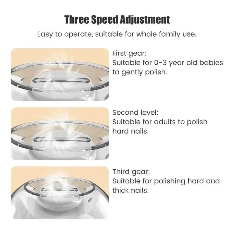 2 IN 1 Electric Nail Clipper Cutter With LED Light Automatic Nail